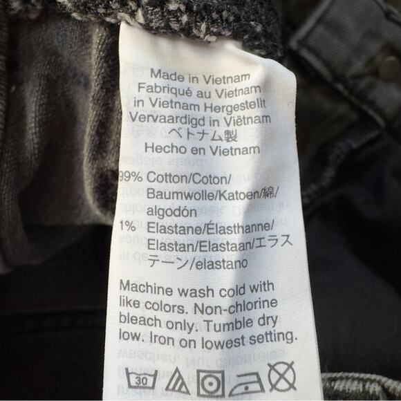 Madewell Classic Straight Jean Gray Jeans denim raw hem zip button pockets EUC - Picture 11 of 12